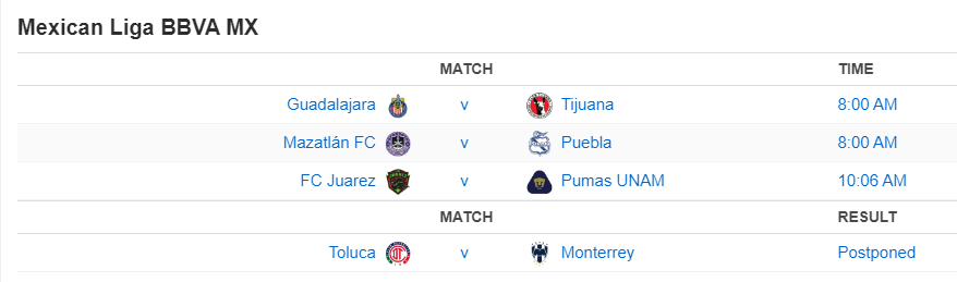 Mexican Liga BBVA MX