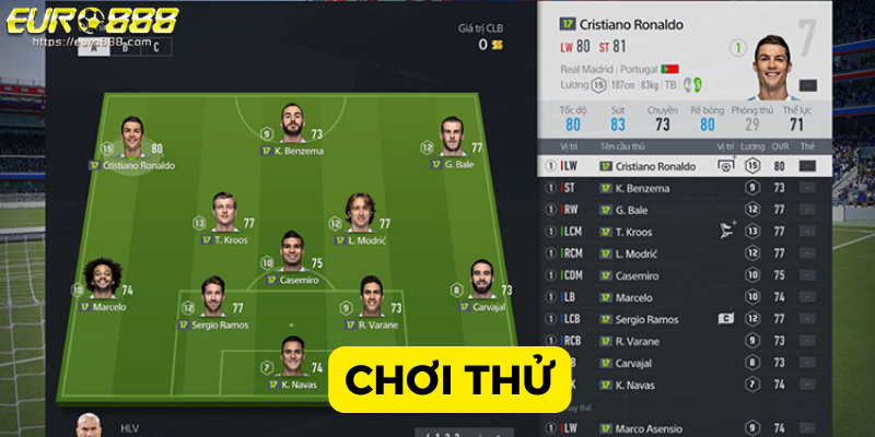 Luyện tập thử để chơi fifa online 4